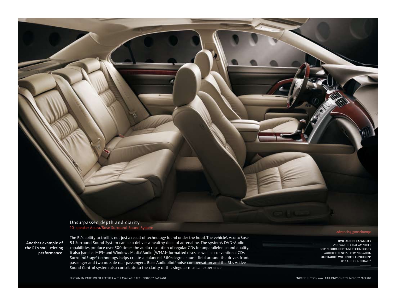 2010 Acura RL Brochure Page 2